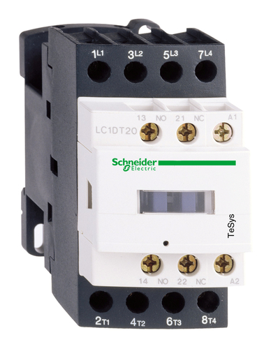 Контактор Schneider Electric TeSys LC1D 4P 20А 440/24В DC 9кВт