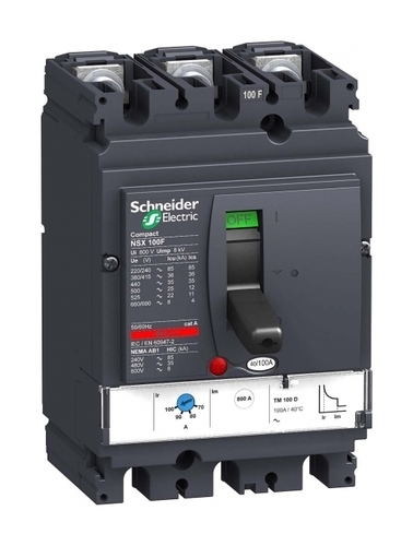 Силовой автомат Schneider Electric Compact NSX 100, TM-D, 25кА, 3P, 16А