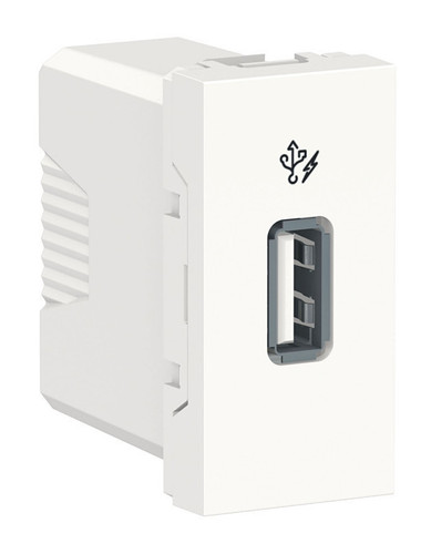 Розетка 1xUSB Schneider Electric UNICA MODULAR, белый