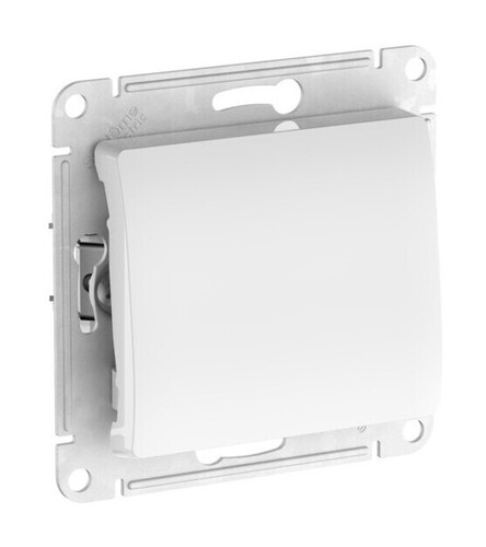 Systeme Electric Glossa Белый Переключатель 1-клавишный, сх.6, 10АХ, мех., быстрозажим. клем.
