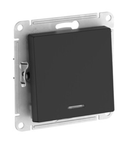 Systeme Electric AtlasDesign Карбон Выключатель 1-клавишный с подсвет.,сх.1а, 10АХ, мех., быстрозажим. клем.